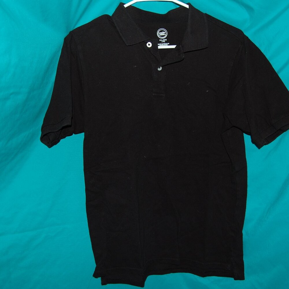Black Polo Shirt - youth 18 (xxl)